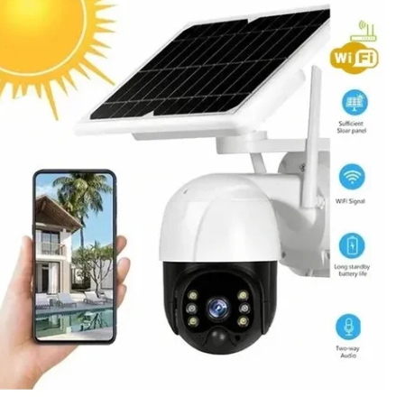 Telecamera di sorveglianza con pannello solare