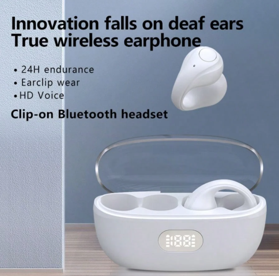 Cuffie wireless con display digitale, auricolari stereo true wireless